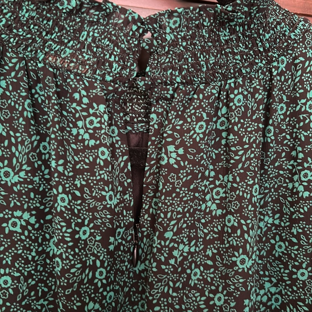 J. Crew Teal Floral Midi Dress - Picture 5 of 6